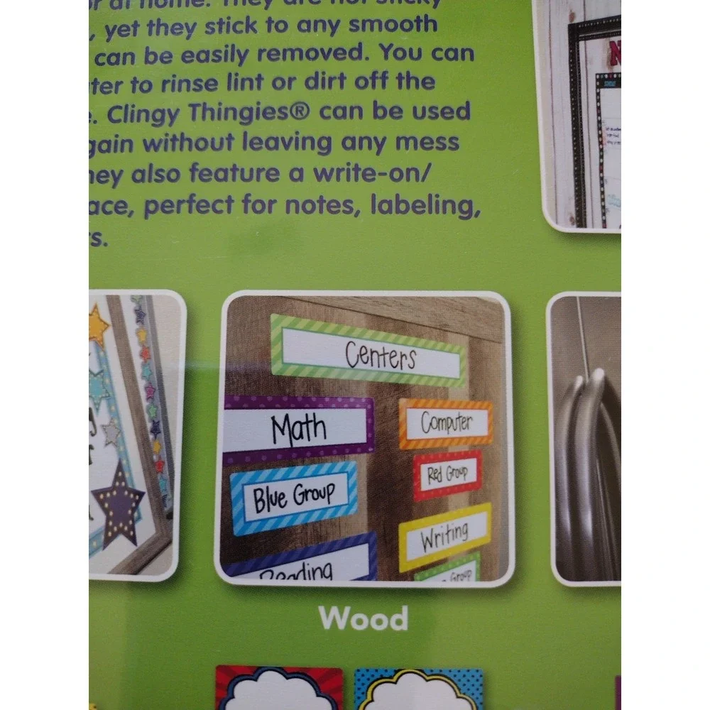 Teacher Created Resources Superhero Labels Clingy Thingies 15‎ PCs Write On/Off